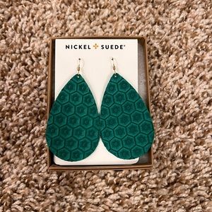 Nickel & Suede Fern Blossom